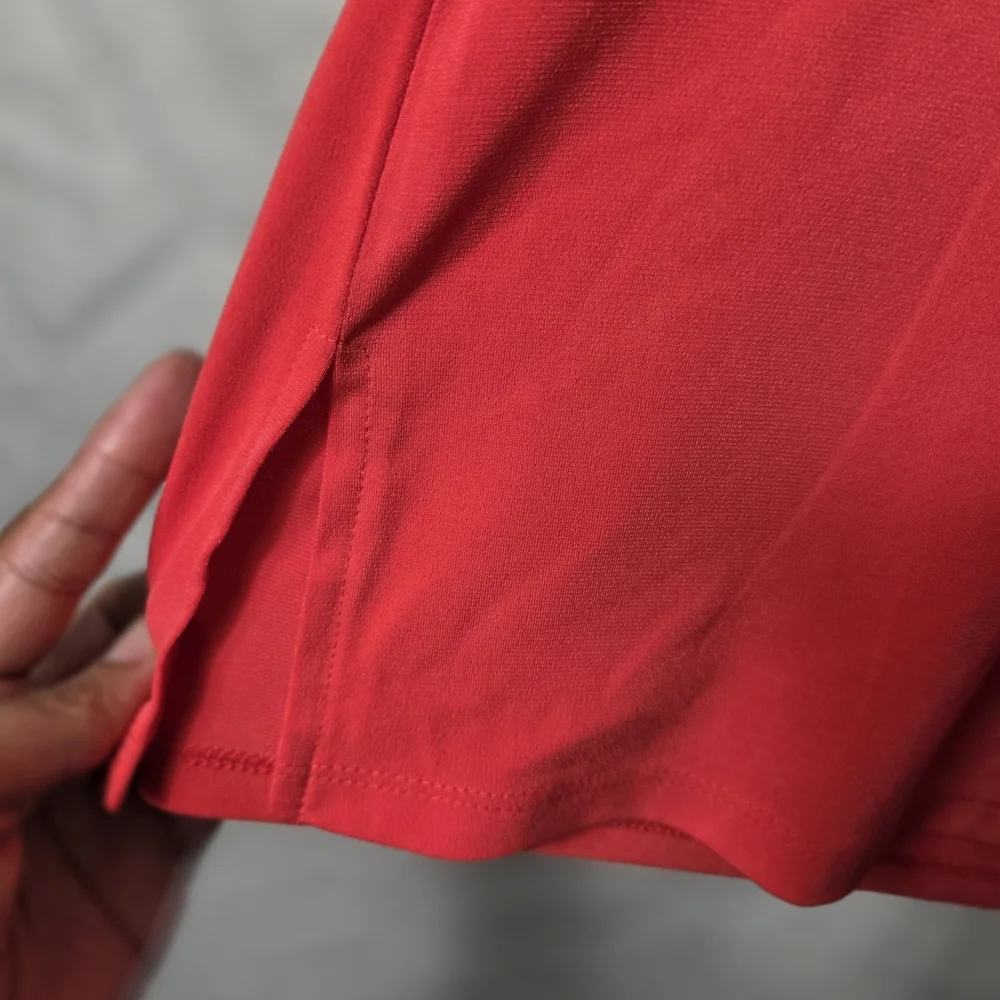 Michael Kors Shirt Sleeve Orange Bright Ruby Top Size M